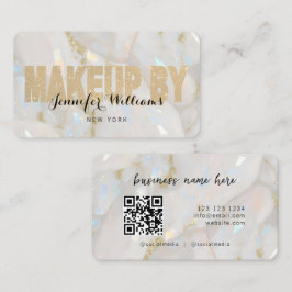 Elegant Opal Stone Anpassningsbar QR-kod Makeup Ar Visitkort