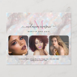 Elegant Opal Stone Makeup Artist Photo Flygblad