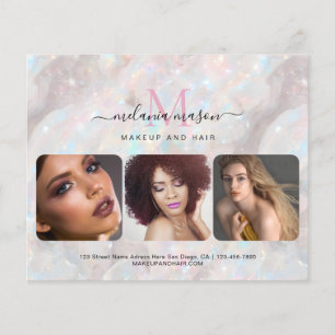 Elegant Opal Stone Makeup Artist Photo Flygblad