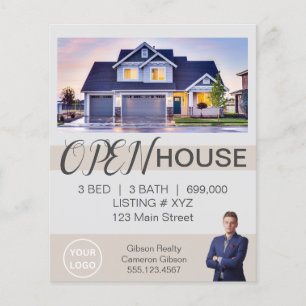 Elegant Open House Real Gods Realtor Flygblad