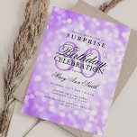 Elegant OPRISE 30års födelsedag Lila Ljus Inbjudningar<br><div class="desc">Inbjudningsmall för elegant 30års födelsedag Shimmer Ljus. Med modern gnistra ljus. Underbar för 30:e,  40:e,  50:e,  60:e och 70:e födelsedag och mer!</div>