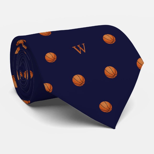 Elegant Orange Basketball Monogrammed inledande bl Slips (Rullad)