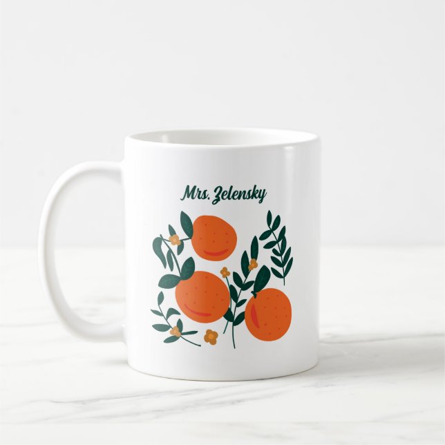 Elegant orange bris kaffemugg (Vänster)