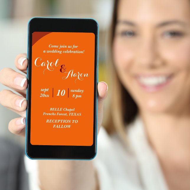 elegant orange bröllop inbjudningar (Skapare uppladdad)