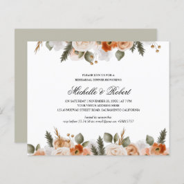 Elegant orange elfenbensfärgad salvia bröllopsprov