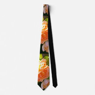 Elegant orange gult persika blommigtar ro slips