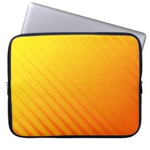 Elegant Orange och Gult Abstrakt Linjer Laptop Fodral