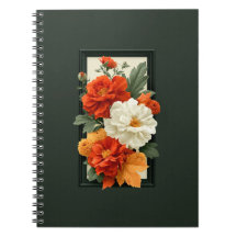 Elegant orange och vit blomsterkonst Akrylkonst