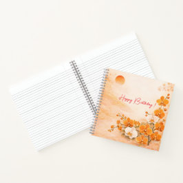Elegant Orange Orchid Birthday