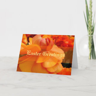 Elegant orange påskblomma välkomstkort helgkort