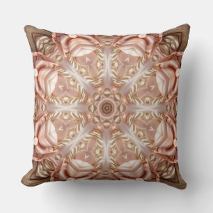 Elegant Orange Peach Blommigt Dekorativ kudde