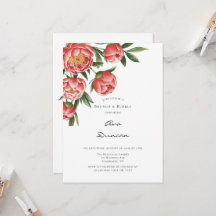 Elegant Orange Peony Painting Brunch & Bubly