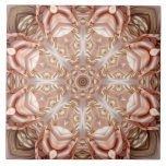 Elegant Orange Persika Blommigt Ceramic Tile Kakelplatta<br><div class="desc">Fin Orange med Elegant Peach Blommigt Ceramic Tile</div>