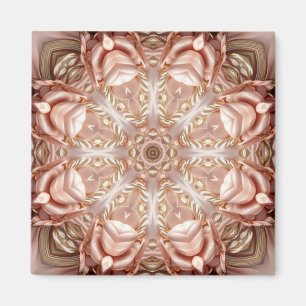 Elegant orange persiko blommig magnet
