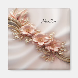 Elegant orange persiko blomster magnet