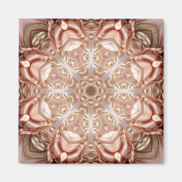 Elegant orange persiko floral magnet