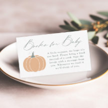 Elegant Orange Pumpkin Baby Shower Bokar för Baby