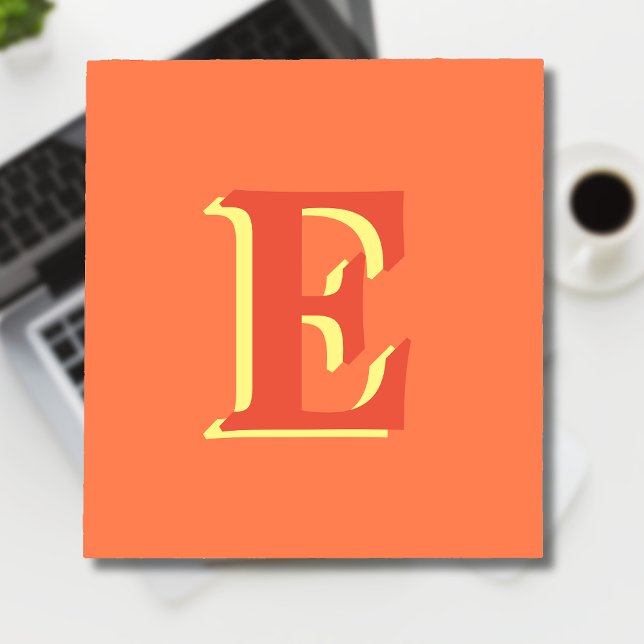 Elegant Orange Red 3D Brev | Korall Anteckningsblock (Skapare uppladdad)