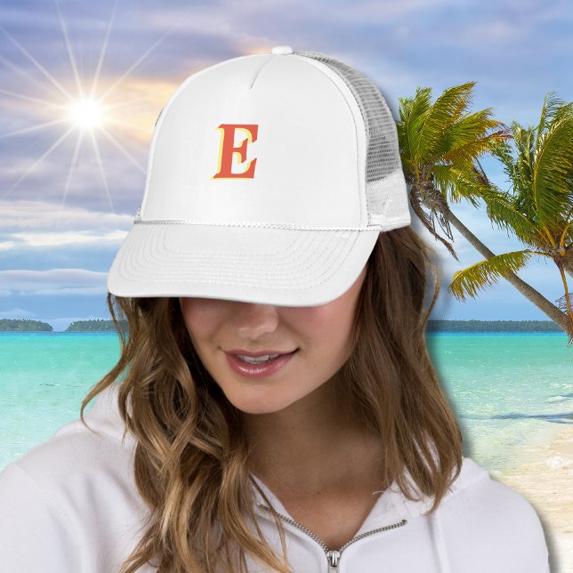 Elegant Orange Red 3D Brev | Korall Keps (Skapare uppladdad)