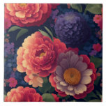 Elegant orange röd rosa vattenfärgsblommigt kakelplatta<br><div class="desc">Söt vintage red peachy Orange lila morsa peony blommigt - Om du vill börja ändra namn och händelseinformation klickar du på "Anpassa den här mallen" och redigerar ordalydelsen i mallrutorna. Om du vill komma åt det mer avancerade redigeringsprogrammet kan du rulla ned till "Klicka för att anpassa ytterligare". Gång som...</div>