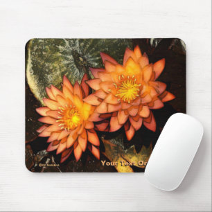 Elegant Orange Vatten Lilies Musmatta