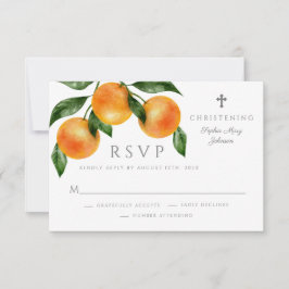Elegant Oranges Citrus Christening OSA Kort