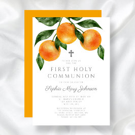 Elegant Oranges första Heligan Kommunision Inbjudningar