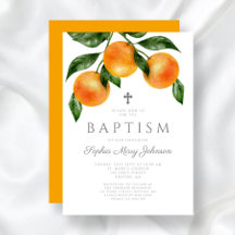 Elegant Oranges Girl Baptism