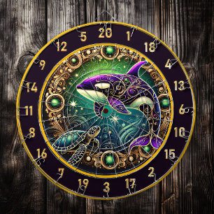 Elegant Orca Turtle Dartboard Artwork Darttavla