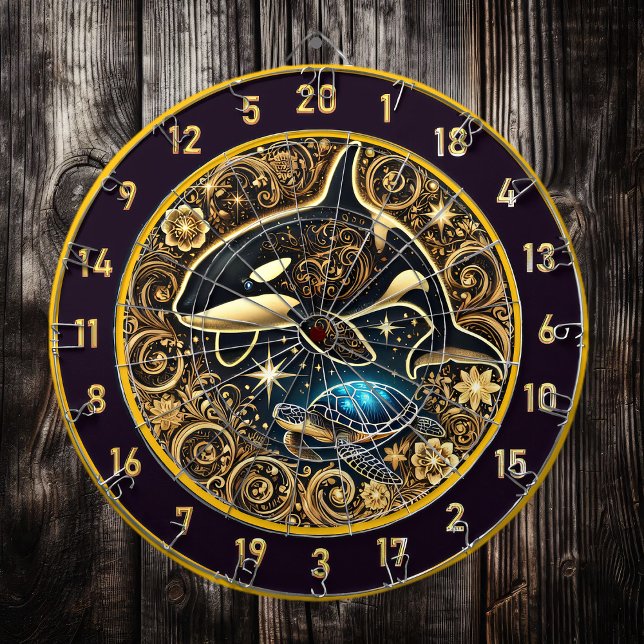 Elegant Orca Turtle Dartboard Decor Darttavla (Skapare uppladdad)