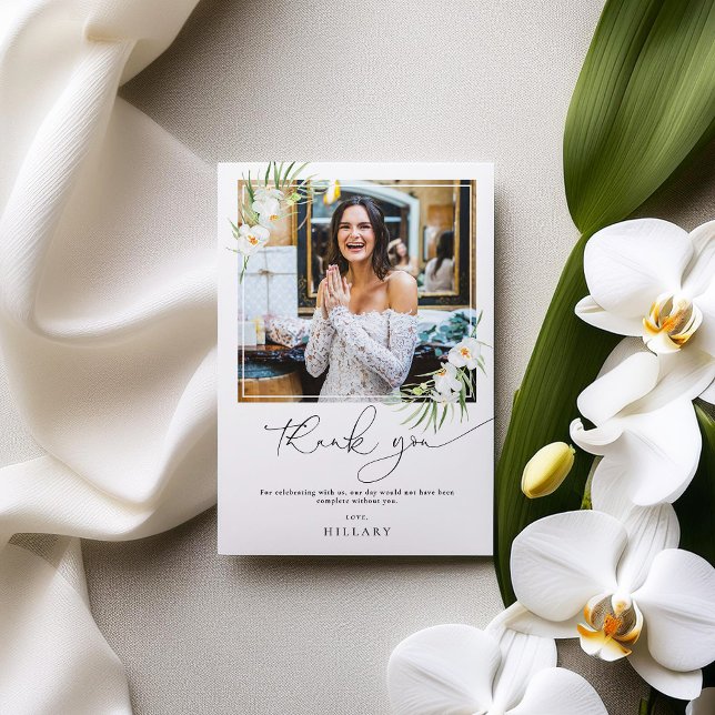 Elegant Orchid möhippa-fototack för ditt kort (Skapare uppladdad)