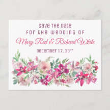 Elegant Orchids och Ro Romantic Save Date