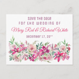 Elegant Orchids och Ro Romantic Save Date Vykort
