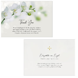 Elegant Orchids Ortodox Christian Funeral Tack Kort