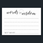 Elegant Ord Wisdom Bröllop Advice-kort Bordsnummer<br><div class="desc">Den här elegantens minimalistiska Ord av visdomskort kommer att vara perfekten som tillägg till ditt bröllopsmottagande eller din möhippa/möhippa. Den här designen har en kombination av handskrift och blockera typsnitt i svart. Det finns utrymme för gäster att lämna råd från giftermål och namn.</div>