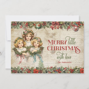 Elegant örde tonerna jul Victorian Änglar Julkort