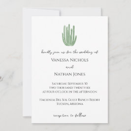 Elegant Organ Pipe Cactus Bröllop Inbjudningar