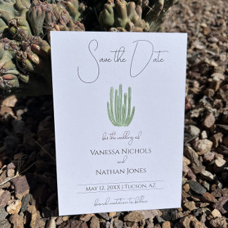 Elegant Organ Pipe Cactus Spara datuminbjudan Datumet