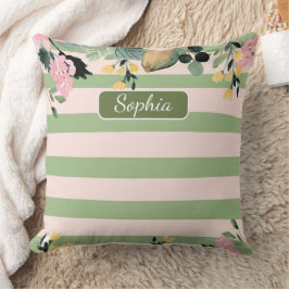 Elegant Organic Grönt Shape Art för presenter Kudde