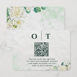 Elegant Organic Modern Wedding Enclosure Card Tilläggskort