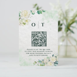 Elegant Organic Modern Wedding Enclosure Card Tilläggskort