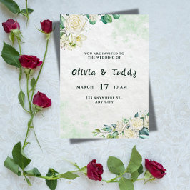 Elegant Organic Modern Wedding Invitation Inbjudningar