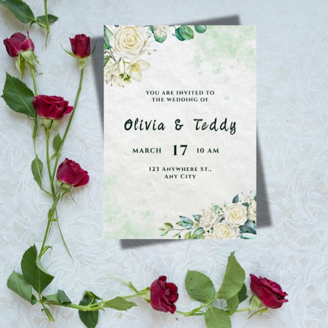 Elegant Organic Modern Wedding Invitation Inbjudningar (Skapare uppladdad)