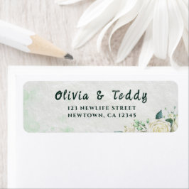 Elegant Organic Modern Wedding Invitation Returadress Etikett