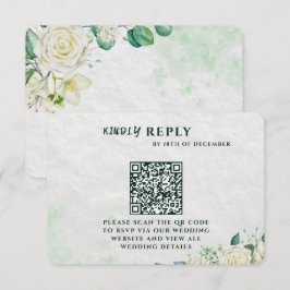 Elegant Organic Modern Wedding RSVP Card OSA Kort
