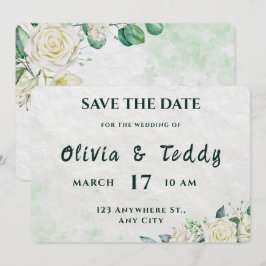Elegant Organic Modern Wedding Save The Date Spara Datumet