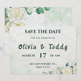 Elegant Organic Modern Wedding Save The Date Spara Datumet