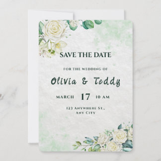 Elegant Organic Modern Wedding Save The Date Spara Datumet