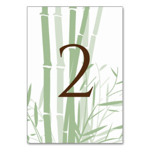 Elegant Oriental Bamboo Bröllop Bordsnummer
