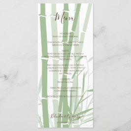 Elegant Oriental Bamboo Bröllop Meny